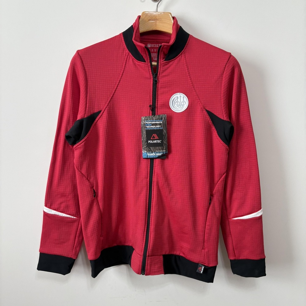Beretta Fleece Jacket Mens XXL Red Polartec Power Grid Full‎ Zip Shooting NWT